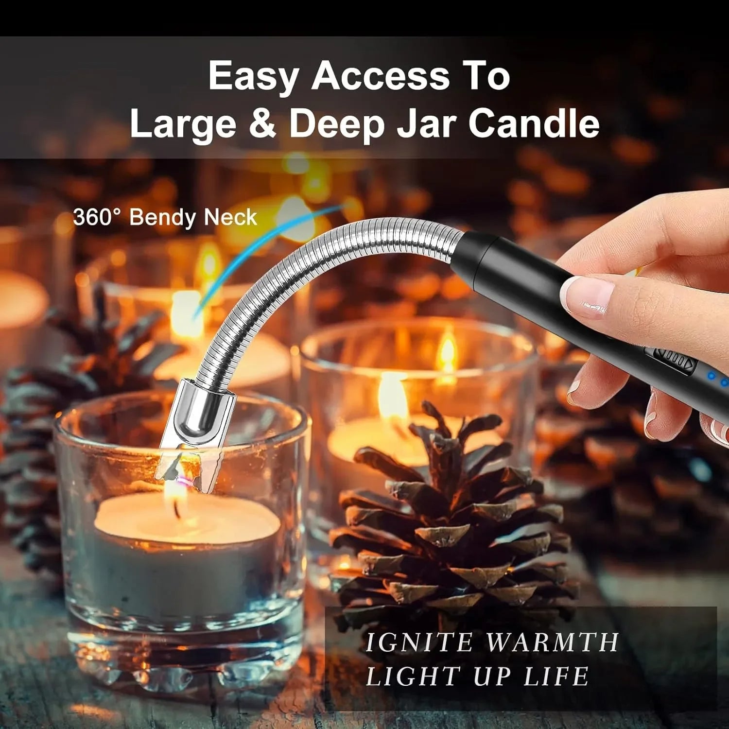 360 Long-handled Electric Lighter Windproof