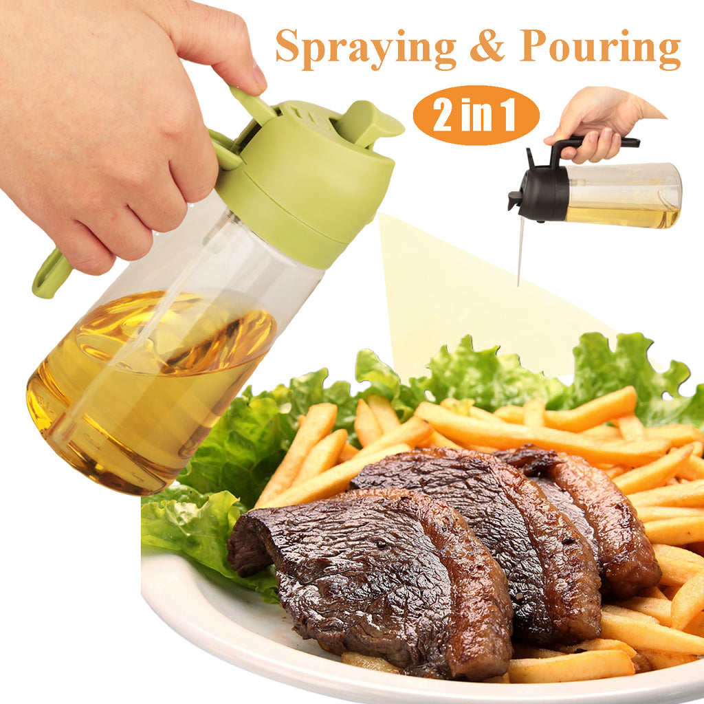 Oil Sprayer and Dispenser - 2 in 1 function (Pour and Spray)